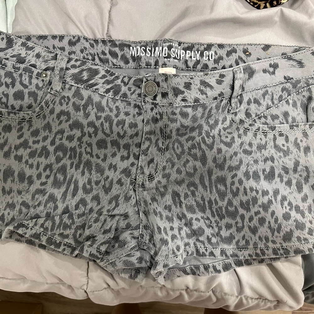 Gray Cheetah Shorts